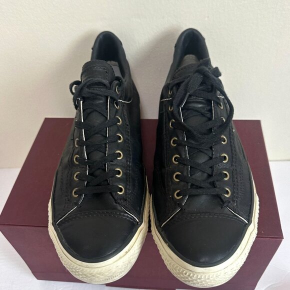 Converse John Varvatos All Star Low Top Sneakers Black Leather Size US Mens 11 - Picture 5 of 13